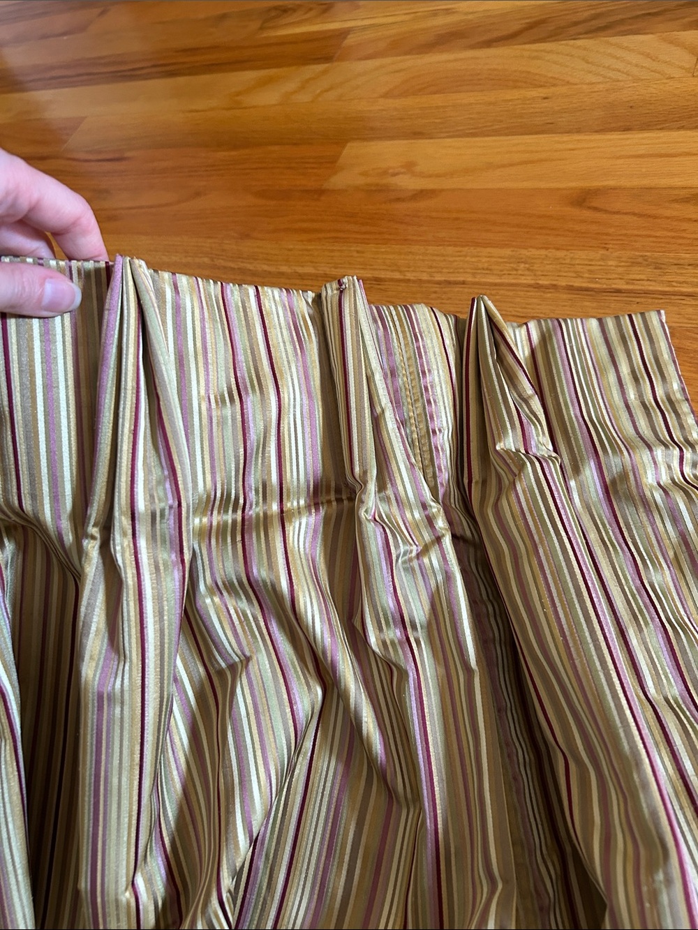 8 Custom blackout pleated Striped Window Curtains - Picture 4 of 7